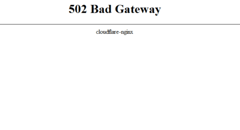 bad gateway setup