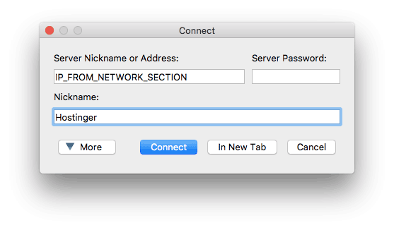 Connecting to TS3 server running on Mac
