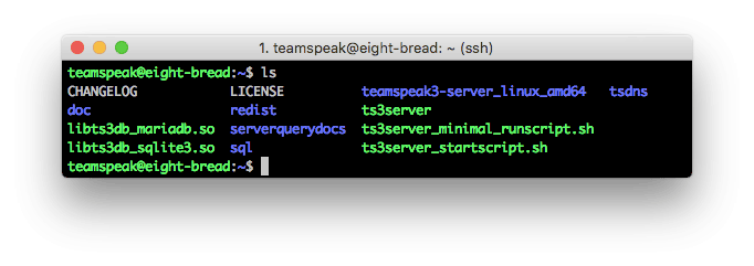TeamSpeak 3 server contents