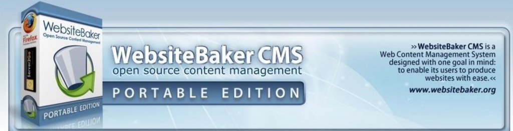 Website Baker logo screenshot