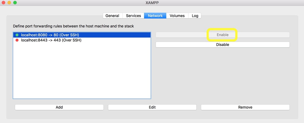 XAMPP Network Tab Screenshot