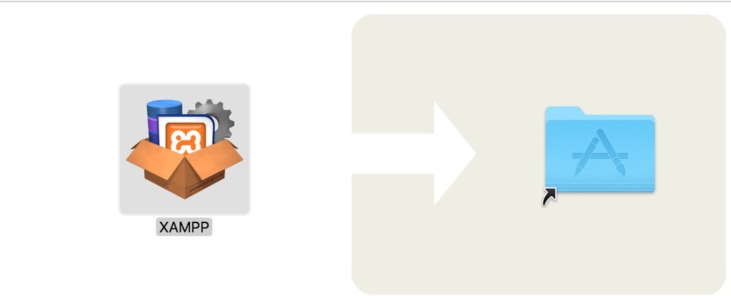 XAMPP 拖曳到應用程式資料夾