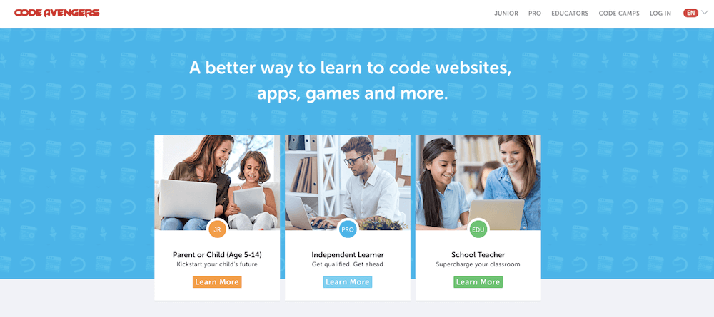 Learn coding online for free with Code Avengers