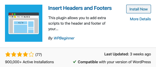 insert headers and footers WordPress plugin