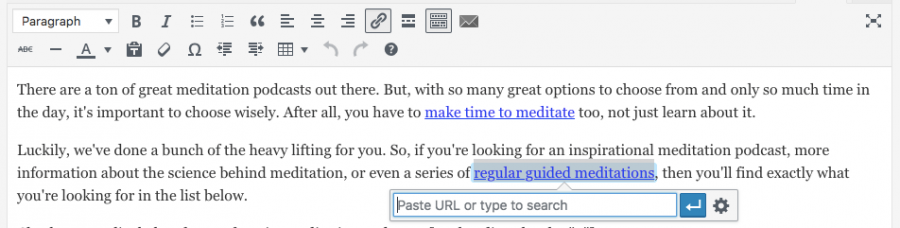 inserting a hyperlink
