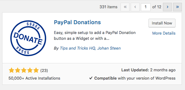 paypal donations plugin.