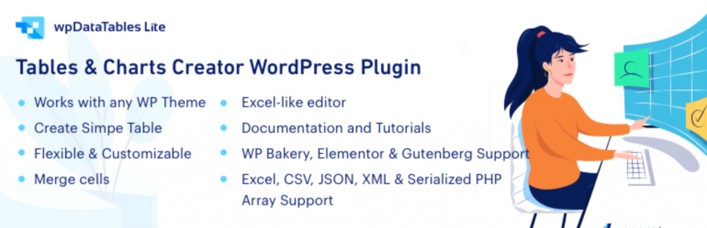 WP Data Tables WordPress Table Plugin Banner