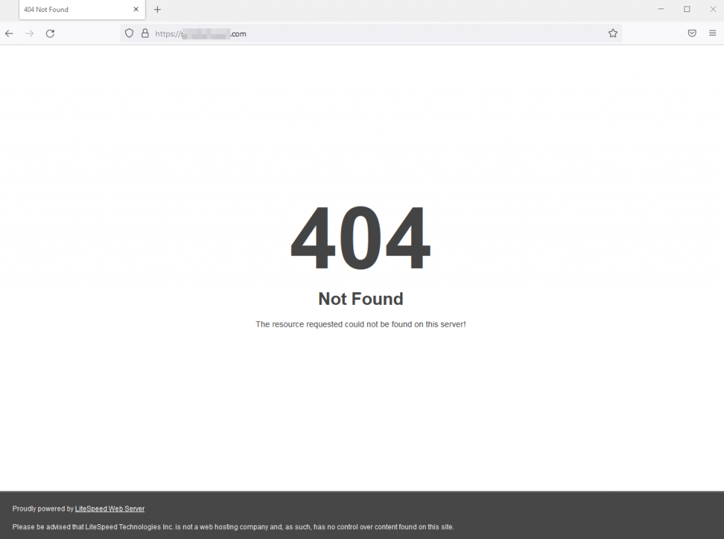 Error 404 on Mozilla Firefox