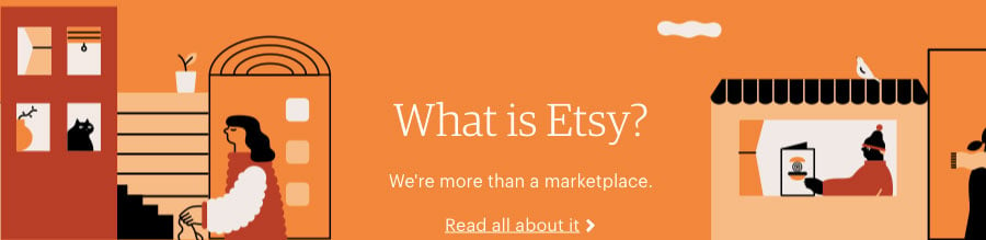 Homepage di Etsy