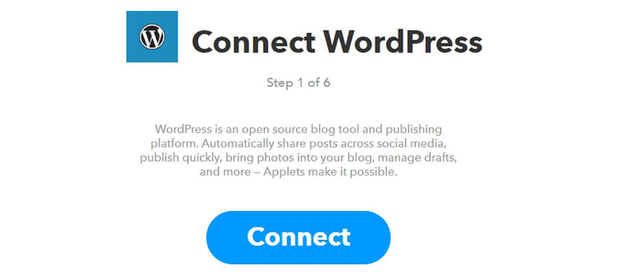 Connecter votre compte WordPress.