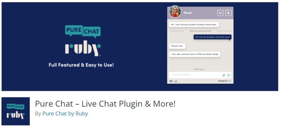 Pure Chat plugin banner
