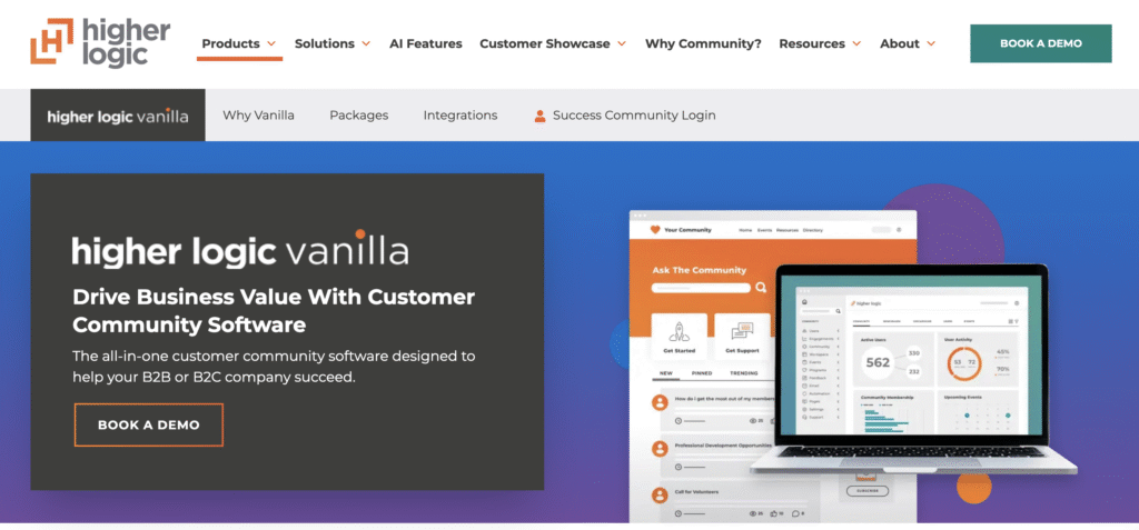 The Vanilla Forums product page