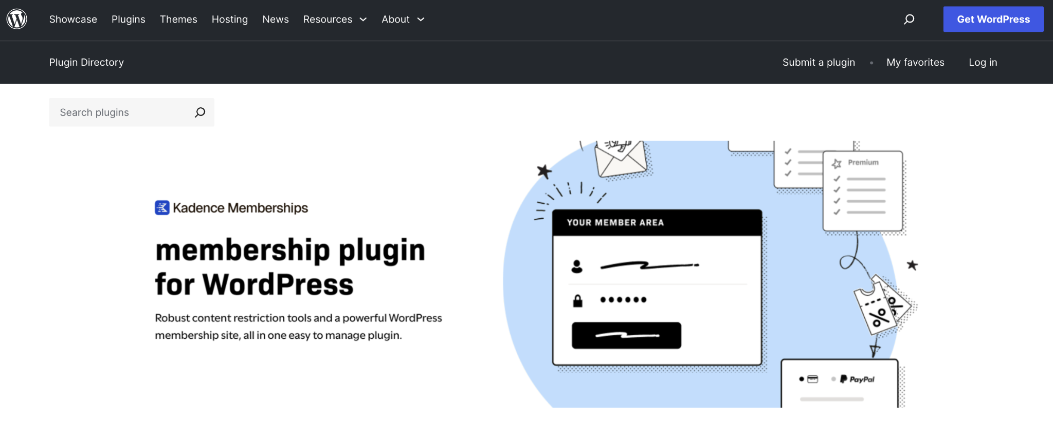 Wordpress membership plugin example