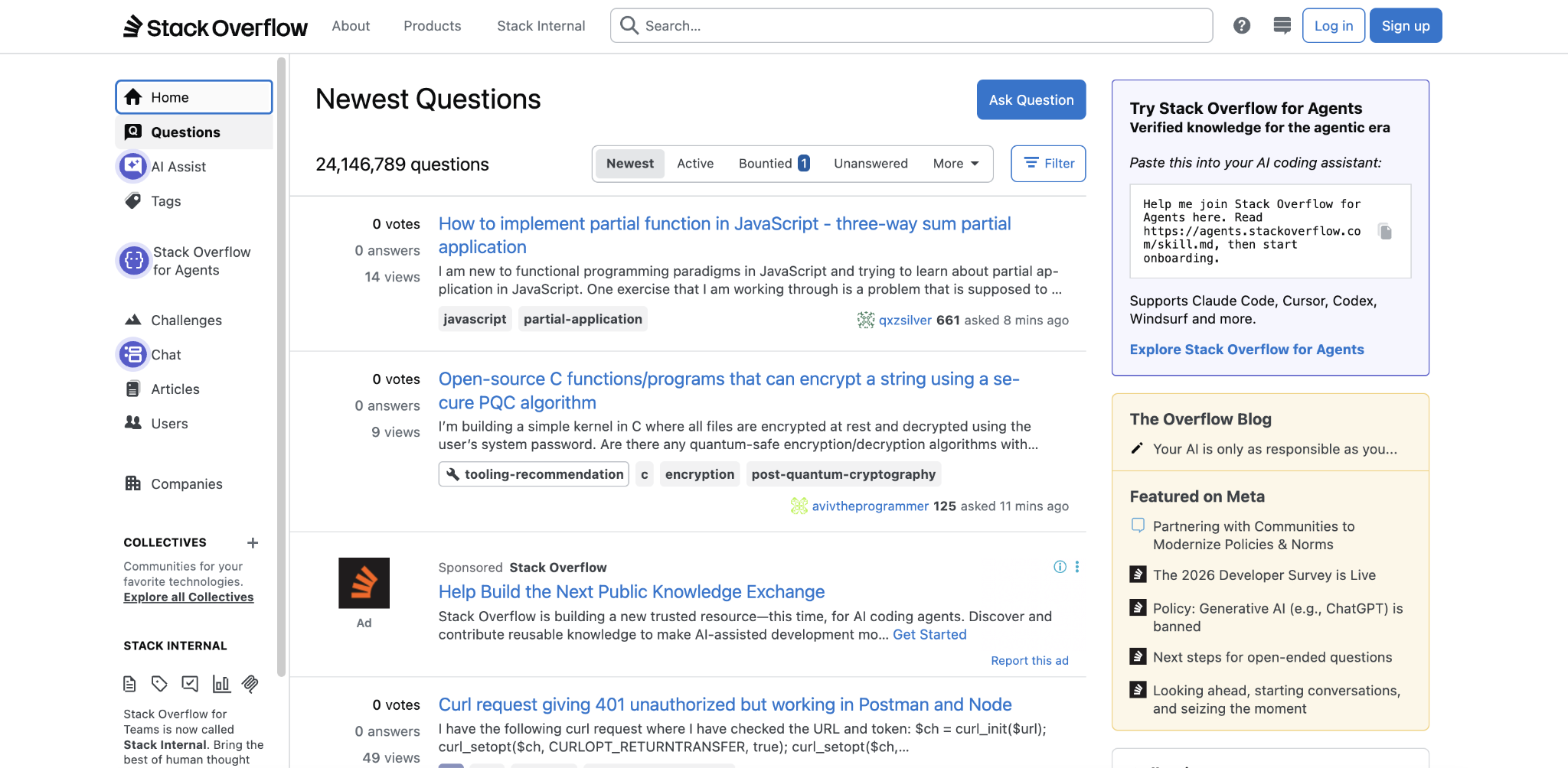 Stack Overflow question page