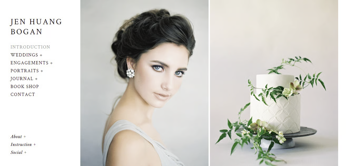 Jen Huang Bogan photography website
