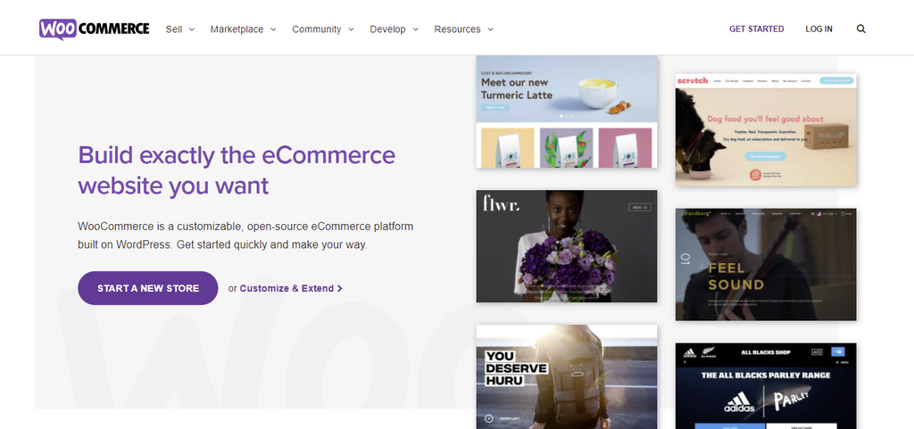 WooCommerce WordPress 插件的主页。