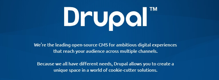 The Drupal homepage.