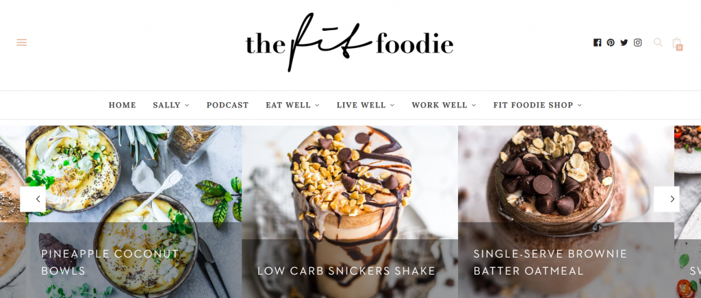 The Fit Foodie is a great food blog example
