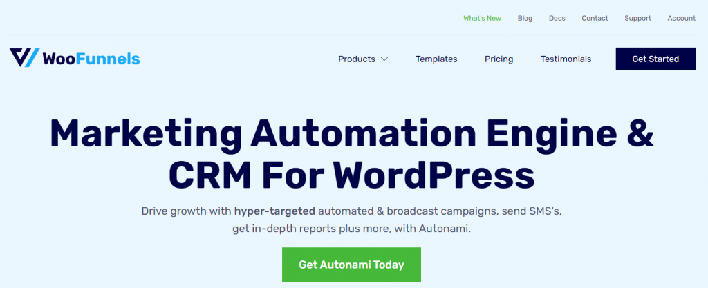 Autonami by WooFunnels – marketing automation and CRM plugin for WordPress
