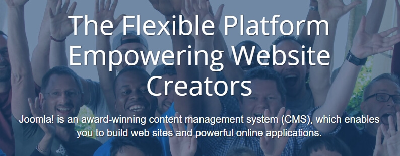 The Joomla homepage.