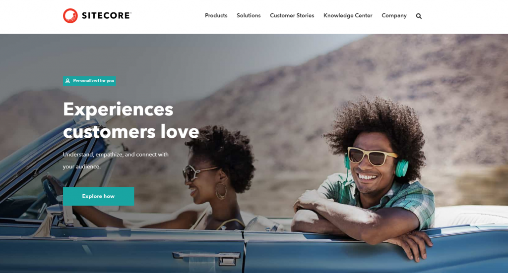 Sitecore landing page.