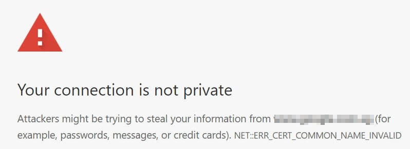L'avertissement Votre connexion n'est pas sécurisé Chrome.