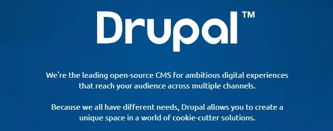 The Drupal homepage.