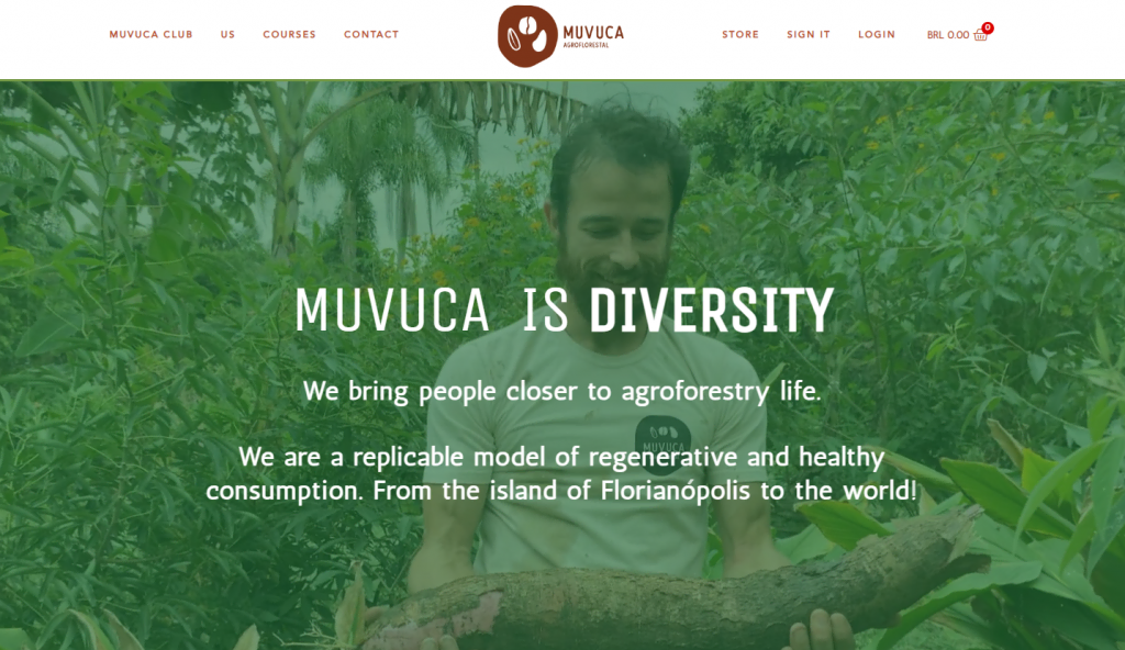 Muvuca Agroflorestal's, a Hostinger client, homepage