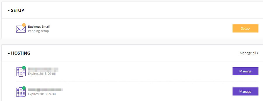 Some of the features you can access from your Hostinger control panel.