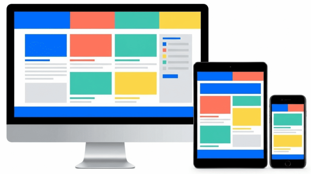 Responsive website design mockup