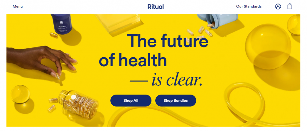 Ritual's homepage
