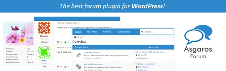 Plugin Asgaros Forum.