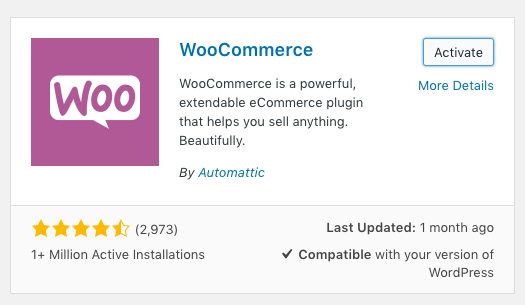 install woocommerce