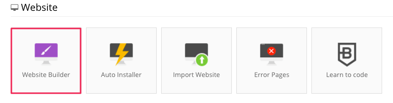Hostinger's website builder tool