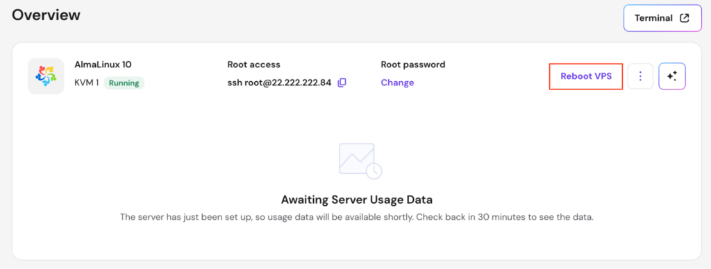 Hostinger VPS hPanel access