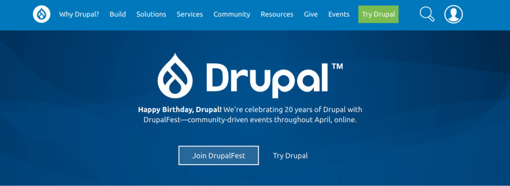 Drupal homepage