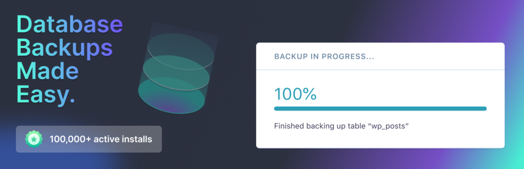 The banner of Database Backup for WordPress plugin