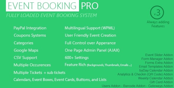 event booking pro plugin