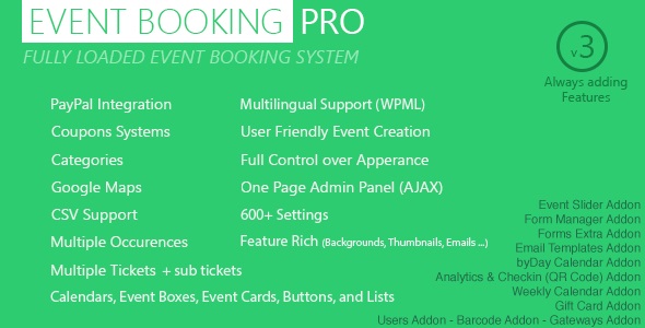 event booking pro plugin