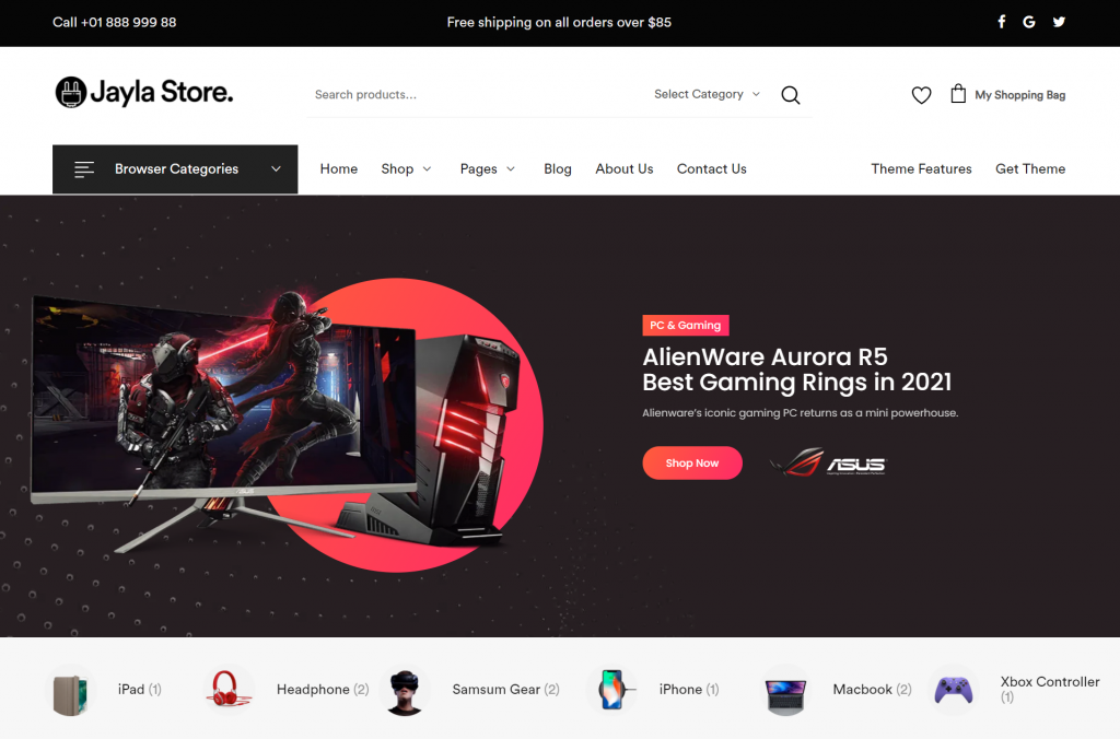 Free Gaming Portal WordPress Theme & Website Template