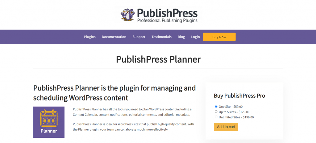 The PublishPress plugin homepage