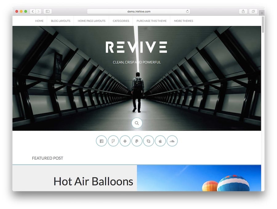 Revive WordPress theme blogs