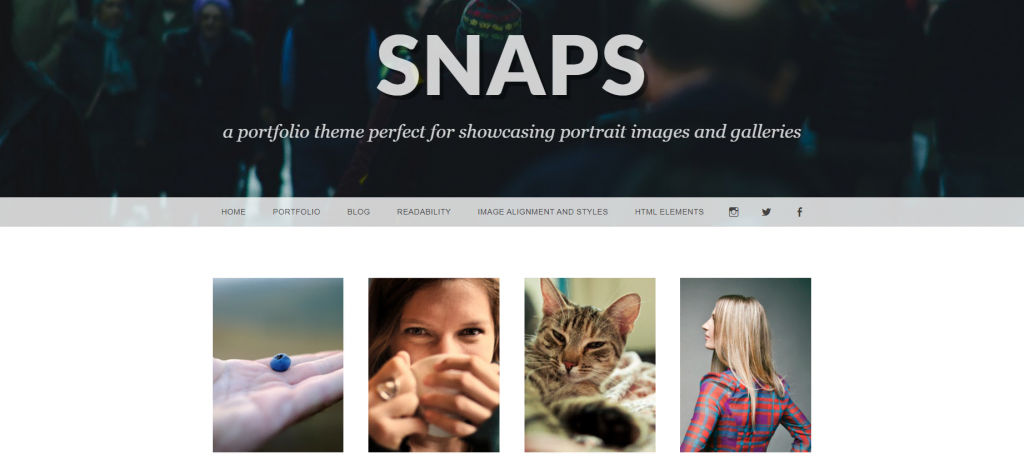 Snaps WordPress portfolio theme