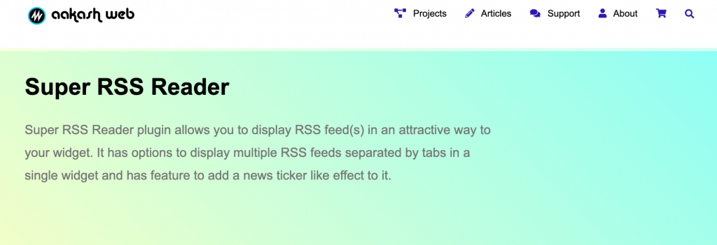 Super RSS Reader Plugin