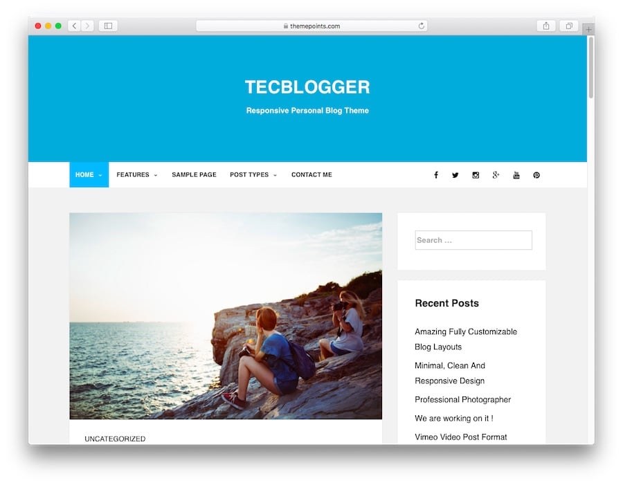 blog theme WordPress Tecblogger