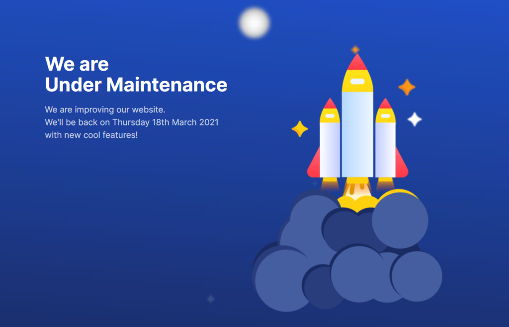 Why is a website maintenance mode?