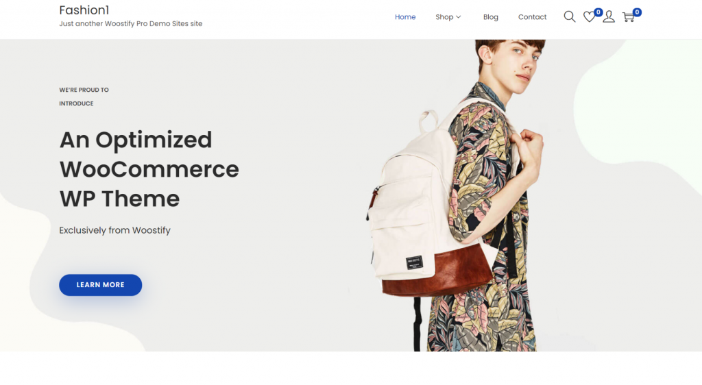 A demo of Woostify WordPress eCommerce theme