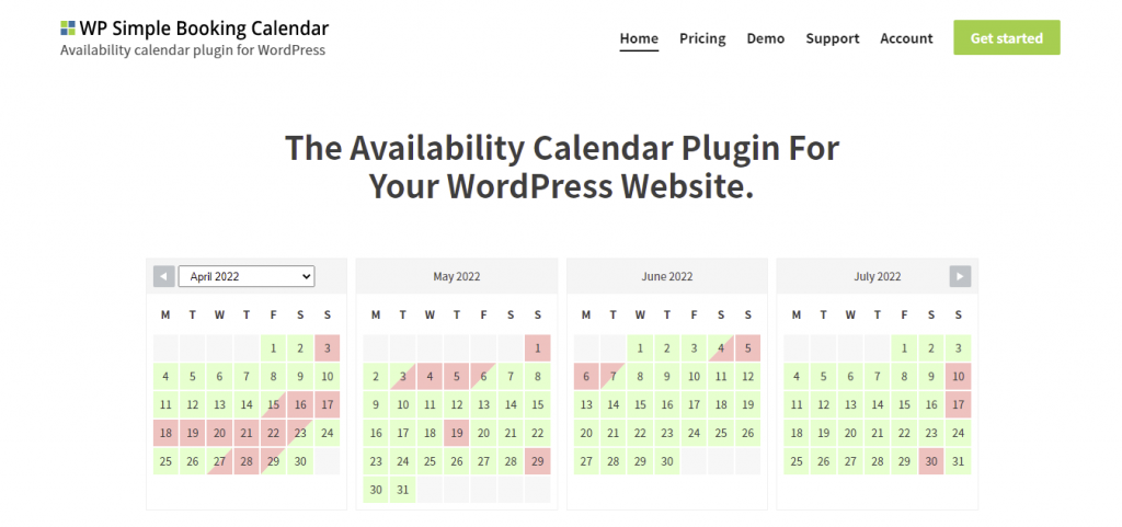 WP Simple Booking Calendar official website