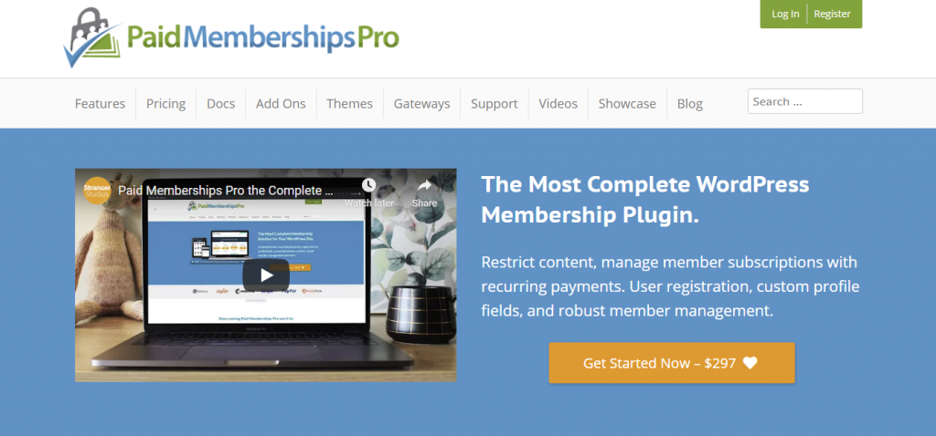 Paid Memberships Pro homepage