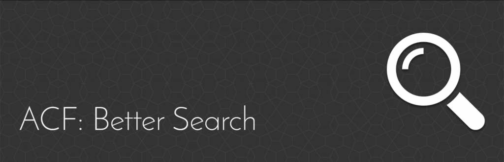 ACF: Better Search WordPress Search Plugin